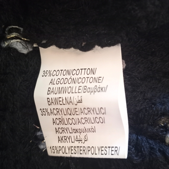 Luzabelle Vintage 80s 3D Knit Metallic Boho Classic Eclectic Boat Neck Sweater - Picture 6 of 7